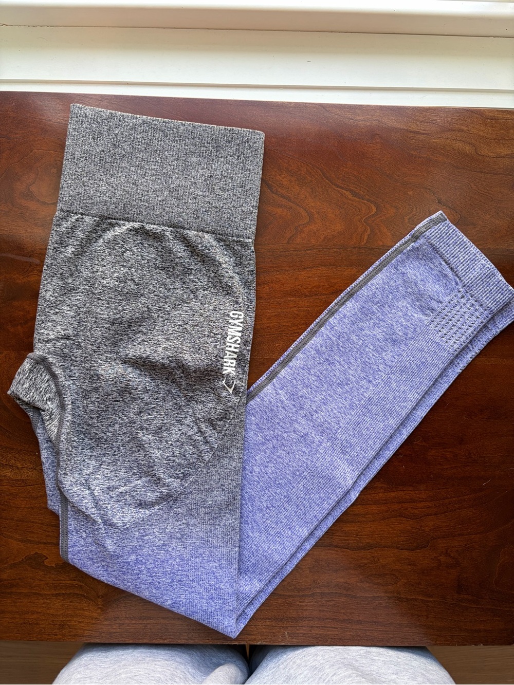 Gymshark Gray & Purple Seamless Leggings